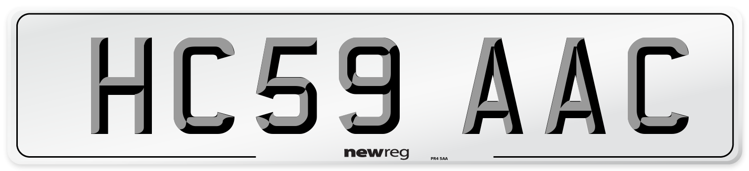 HC59 AAC Number Plate from New Reg